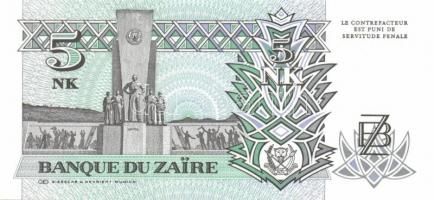 Zaire 8 db klf modern bankjegy T:I