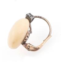 Arany (Au/14k) Art Deco korallos fülbevaló, jelzett, bruttó: 3,9g