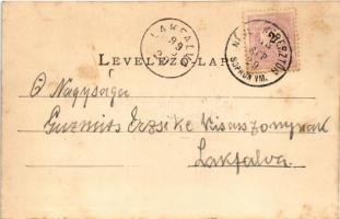 1899 (Vorläufer) Sopronkeresztúr, Németkeresztúr, Deutschkreutz bei Oedenburg; látkép. L. Kummert ki...