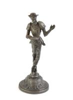 Don Quijote. Fém figura, orosz jelzéssel. 19 cm
