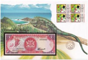 Trinidad és Tobago 1985. 1$ felbélyegzett borítékban, bélyegzéssel T:I Trinidad and Tobago 1985. 1 Dollar in envelope with stamp and cancellation C:UNC