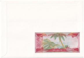 Kelet-Karibi Államok / Anguilla 1985-1988. 1$ felbélyegzett borítékban, bélyegzéssel T:I 
Eastern C...