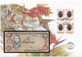 Jamaika 1993. 2$ felbélyegzett borítékban, bélyegzéssel T:I Jamaica 1993. 2 Dollars in envelope with stamp and cancellation C:UNC