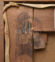 Olgyai Viktor (1870-1929): Téli erdőbelső. Olaj, vászon, jelzett. Hátoldalán régi, feltehetően műcsa...