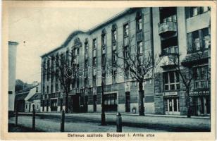 1929 Budapest I. Hotel Bellevue szálloda (háború után középületté alakították). Attila utca 53. (EK)