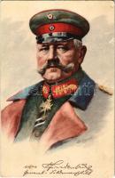 General Feldmarschall v. Hindenburg / German military art postcard, Field Marshal Hindenburg (felületi sérülés / surface damage)
