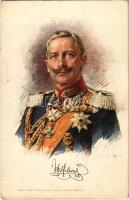 Kaiser Wilhelm II. Offizielle Karte für Rotes Kreuz, Kriegsfürsorgeamt Kriegshilfsbüro Nr. 309. Nach einer Photographie von E. Bieber (EK)