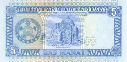 Türkmenisztán 5 db klf modern bankjegy  T:I