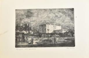 Szabolcs-Szatmár megye felszabadulásának 15. évfordulójára művészi rézkarcok, 8 db, Csisztu Mihály (...