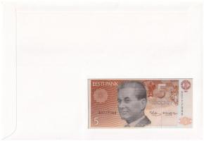 Észtország 1991. 5K felbélyegzett borítékban, bélyegzéssel T:I Estonia 1991. 5 Krooni in envelope wi...