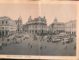 cca 1910-1920 Ricordo di Firenze, képes leporelló fekete-fehér fotókkal, panorámaképekkel. Kissé sér...