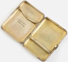 Ezüst (Ag) cigarettatárca, jelzett, 6,5x8,5 cm, nettó: 102g