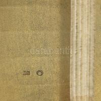 Ezüst (Ag) cigarettatárca, jelzett, 6,5x8,5 cm, nettó: 102g