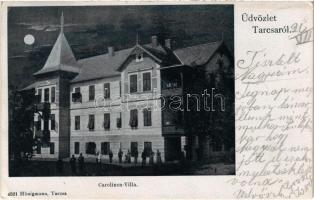 1904 Tarcsa, Tatzmannsdorf; Carolinen Villa am Nacht. Hönigmann 4521. / Villa este / villa at night (EK)