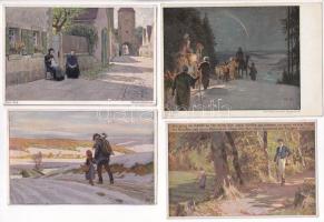 35 db RÉGI Paul Hey művész motívum képeslap vegyes minőségben / 35 pre-1945 Paul Hey art motive postcards in mixed quality