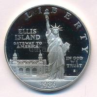 Amerikai Egyesült Államok 1986S 1$ Ag Szabadság-szobor kapszulában T:PP USA 1986S 1 Dollar Ag Statue of Liberty in capsule C:PP Krause KM#214