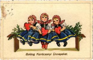 1936 Boldog karácsonyi ünnepeket! / Christmas greeting, Hungarian folklore (fa)