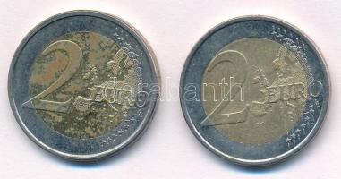 Finnország 2011-2013. 2E 2xklf forgalmi emlékkiadás T:1- patina Finland 2011-2013. 2 Euro 2xdiff circulating commemorative issues C:AU patina