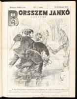 1878 Borsszem Jankó. XI. évf. 522 (1.) - 573. (52.) szám. 1878. Jan. 6 - dec. 29. Szerk.: Csicseri Bors. Teljes évfolyam. Bp., Athenaeum. Gazdag képanyaggal illusztrált. Korabeli reklámokkal. Félvászon-kötés, a borítón kopásnyomokkal, kissé foltos lapokkal. egy szám hiányzik (43.)