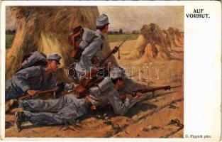 Auf Vorhut / WWI Austro-Hungarian K.u.K. military art postcard. B.K.W.I. 729-24. s: C. Pippich (EK)
