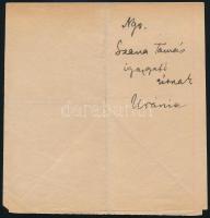 1903 Kürthy Emil (1848-) földbirtokos, író, szerkesztő, újságíró autográf levele Szana Tamás (1844-1...