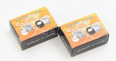 2db Triplet ékszerész nagyító, lupé, újszerű állapotban, eredeti dobozában, 30x-21mm