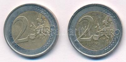 Belgium 2000-2010. 2E 2xklf forgalmi emlékkiadás T:1- Belgium 2000-2010. 2 Euro 2xdiff circulating commemorative issues C:AU
