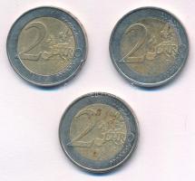 Szlovénia 2007. 2E "France Prešeren" + Ciprus 2008. 2E + Szlovákia 2009. 2E T:1-,2 patina Slovenia 2007. 2 Euro "France Prešeren" + Cyprus 2008. 2 Euro + 2009. Slovakia 2 Euro C:AU,XF