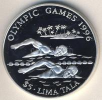 Tokelau-szigetek 1994. 5L Ag "Olimpiai játékok-úszás" T:PP
