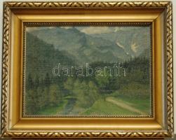 T. B. Hubert (1870-1938):  Magas Tátra, olaj-vászon, szignált, keretben 40x33 cm