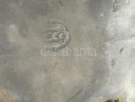 Antik ón virágtartó / jardiniere, szálas virágnak, jelzett, kopott, d: 17 cm