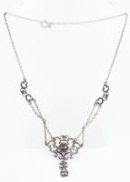 Ezüst (Ag) nyakék gránát kővel 20,7 g Jelzett