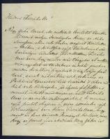 1835 Hertelendy Miksa torontáli országgyűlési követ kézzel írott levele