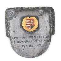 1948 Pentatlon díjérem zománc Kossuth címerrel 5x5 cm