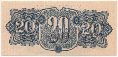 Csehszlovákia 1944. 20K "AK 673887", "SPECIMEN (MINTA)" perforációval T:I
Czech...