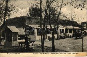1931 Drávaszabolcs, Zsinsko halász csárda, Halpaprikás minden időben kapható. Bosnyák András kiadása (fl)