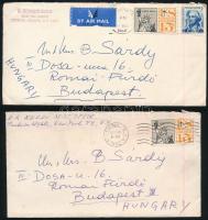 cca 1962-68 Kézdi-Kovács Elemér (1898-1976) festőművész és feltehetően felesége 2 db autográf karács...