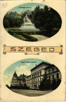 1912 Szeged, Erzsébet szobor, Ungár máyer palota (apró szakadás / tin ytear)