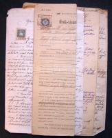 1870-1926 8 db okmánybélyeges irat / 8 document with document stamps