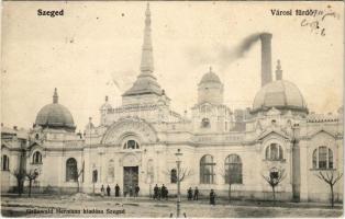 1905 Szeged, Városi fürdő. Grünwald Hermann kiadása