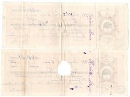 Budapest 1930-1931. 10 darab 10f névértékű kitöltött váltó T:III többnyire középen anyaghiány, tűlyu...