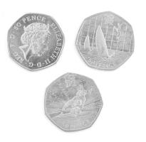 Nagy-Britannia 1973-2016. 50p Cu-Ni (40xklf forgalmi emlékérme) + Man-sziget 1997. 50p Cu-Ni "M...