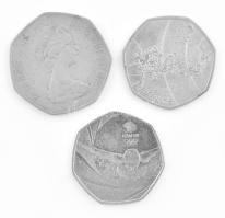 Nagy-Britannia 1973-2016. 50p Cu-Ni (40xklf forgalmi emlékérme) + Man-sziget 1997. 50p Cu-Ni "M...