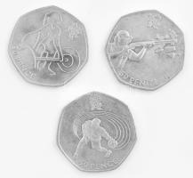 Nagy-Britannia 1973-2016. 50p Cu-Ni (40xklf forgalmi emlékérme) + Man-sziget 1997. 50p Cu-Ni "M...