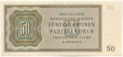 Német Harmadik Birodalom / Cseh-Morva Protektorátus 1944. 50K "S.07A 053332", "SPECIM...