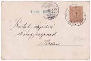 1900 Dicsőszentmárton, Tarnaveni, Diciosanmartin; Vármegyeház, Nemzeti szálloda és Fő út, Sándor Ján...