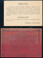 1921,1932 2 rákospalotai meghívók a budapesti jogászok bajtársi egyesülete Mikulás est, A Zrínyi, Sz...