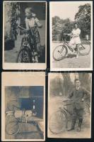 cca 1910 4 db fotólap kerékpárokról