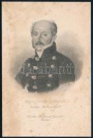 cca 1860 Kisfaludy Sándor acélmetszetű portréja 14x9 cm Foltos