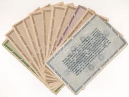 1946. 10.000AP - 500.000AP (11x) T:III-III- közte tűlyuk, sarokhajlás, saroktörés, szakadás